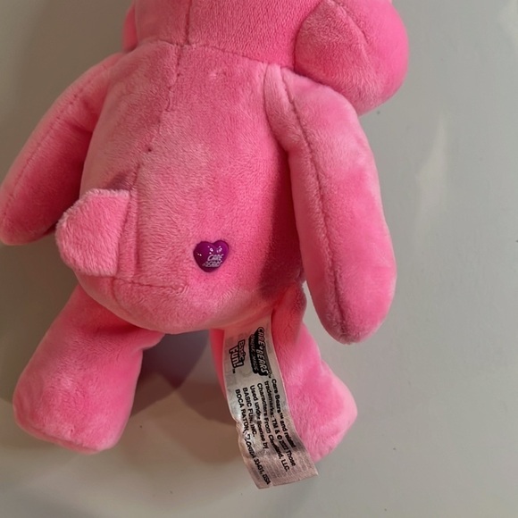 Care Bear Cheer Bear Plush with sparkles on rainbow - Picture 4 of 7